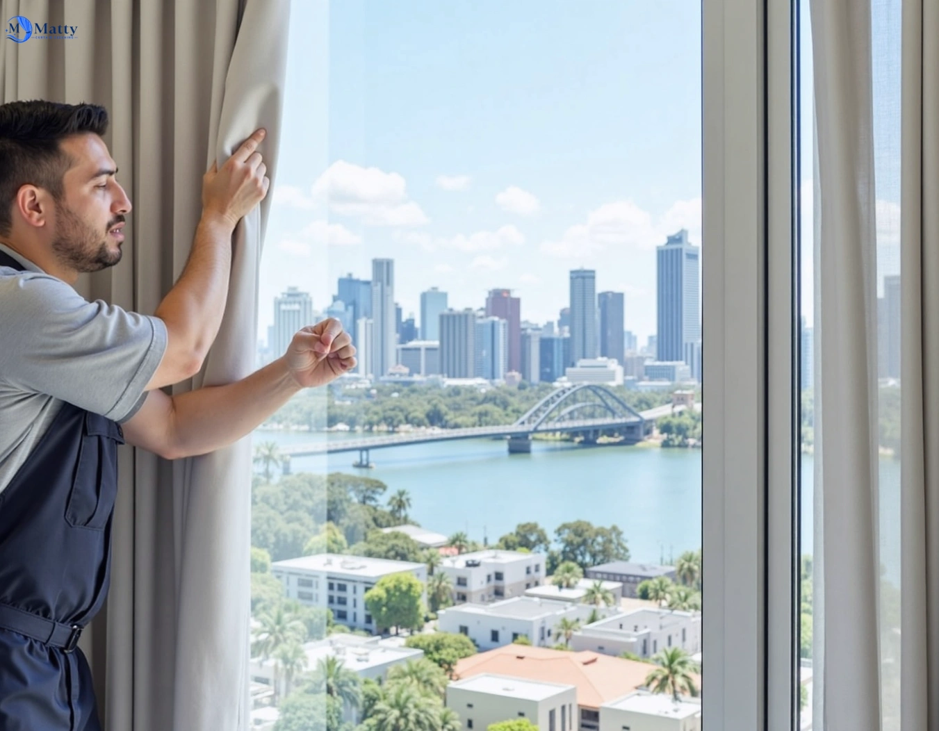 Professional curtain steam cleaning service kearns-nsw QLD by Matty Curtain Cleaning